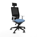Silla de Oficina con Cabecero Piqueras y Crespo 4B066G1 Azul cielo