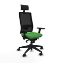 Silla de Oficina con Cabecero Piqueras y Crespo 3D066N1 Verde