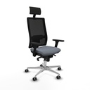 Silla de Oficina con Cabecero Piqueras y Crespo 3D086G1 Gris