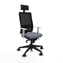 Silla de Oficina con Cabecero Piqueras y Crespo 4B066N1 Gris