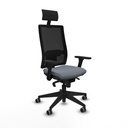Silla de Oficina con Cabecero Piqueras y Crespo 3D066G1 Gris