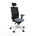 Silla de Oficina con Cabecero Piqueras y Crespo 2D026N1 Gris