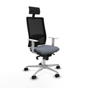Silla de Oficina con Cabecero Piqueras y Crespo 4B086N1 Gris