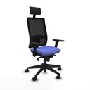 Silla de Oficina con Cabecero Piqueras y Crespo 3D066N1 Azul claro