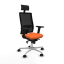 Silla de Oficina con Cabecero Piqueras y Crespo 2D086N1 Naranja