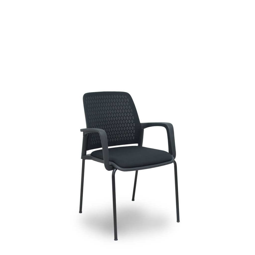 Reception Chair Foröl 4519PTNM840B840 Black 4 Units