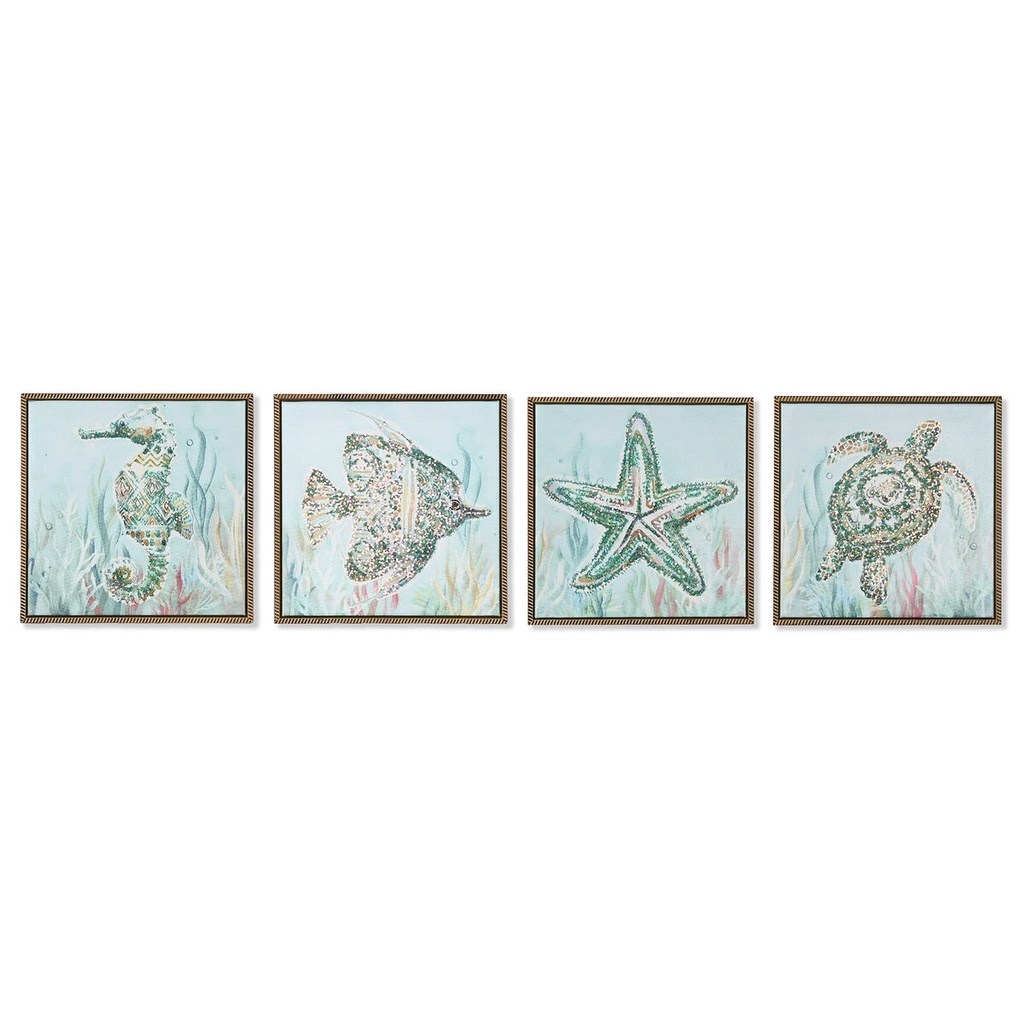 Lienzo Home ESPRIT Poliestireno Lienzo 30 x 3,5 x 30 cm