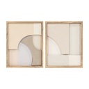 Cuadro con LED Home ESPRIT Poliestireno Madera MDF 40 x 3,8 x 50 cm