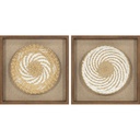 Cuadro 3D Home ESPRIT Yute Pino 35 x 3,6 x 35 cm