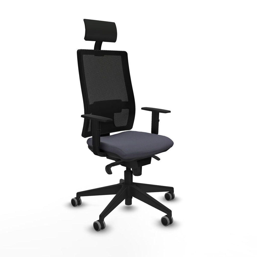 Office Chair with Headrest Piqueras y Crespo 1D066G1 Dark grey