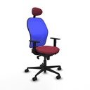 Silla de Oficina con Cabecero Jorquera Piqueras y Crespo 1D036N1 Granate