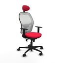 Office Chair with Headrest Jorquera Piqueras y Crespo 1D036N1 Red