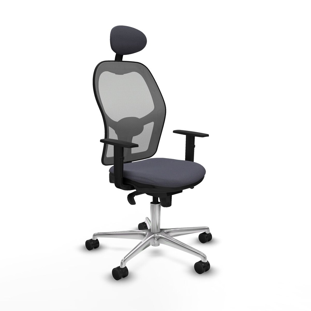 Office Chair with Headrest Jorquera Piqueras y Crespo 1D086N1 Dark grey