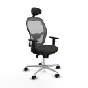 Office Chair with Headrest Jorquera Piqueras y Crespo 1D086N1 Black