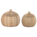 Basket set DKD Home Decor Brown Natural Jute (2 Pieces)