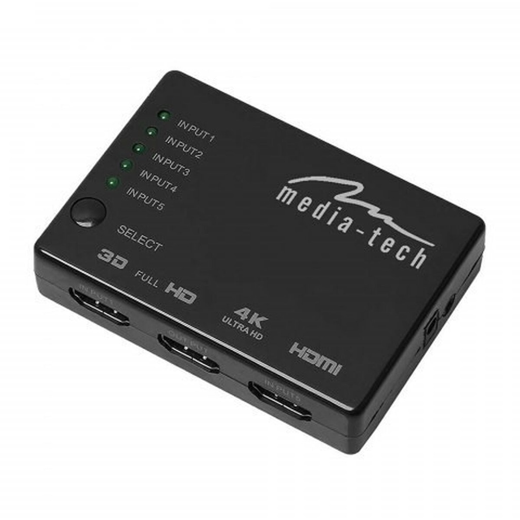 HDMI switch Media Tech MT5207 Black