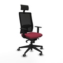 Silla de Oficina con Cabecero Piqueras y Crespo 1D066G1 Granate