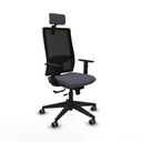 Silla de Oficina con Cabecero Horna Traslack Piqueras y Crespo 1D066G2 Gris oscuro