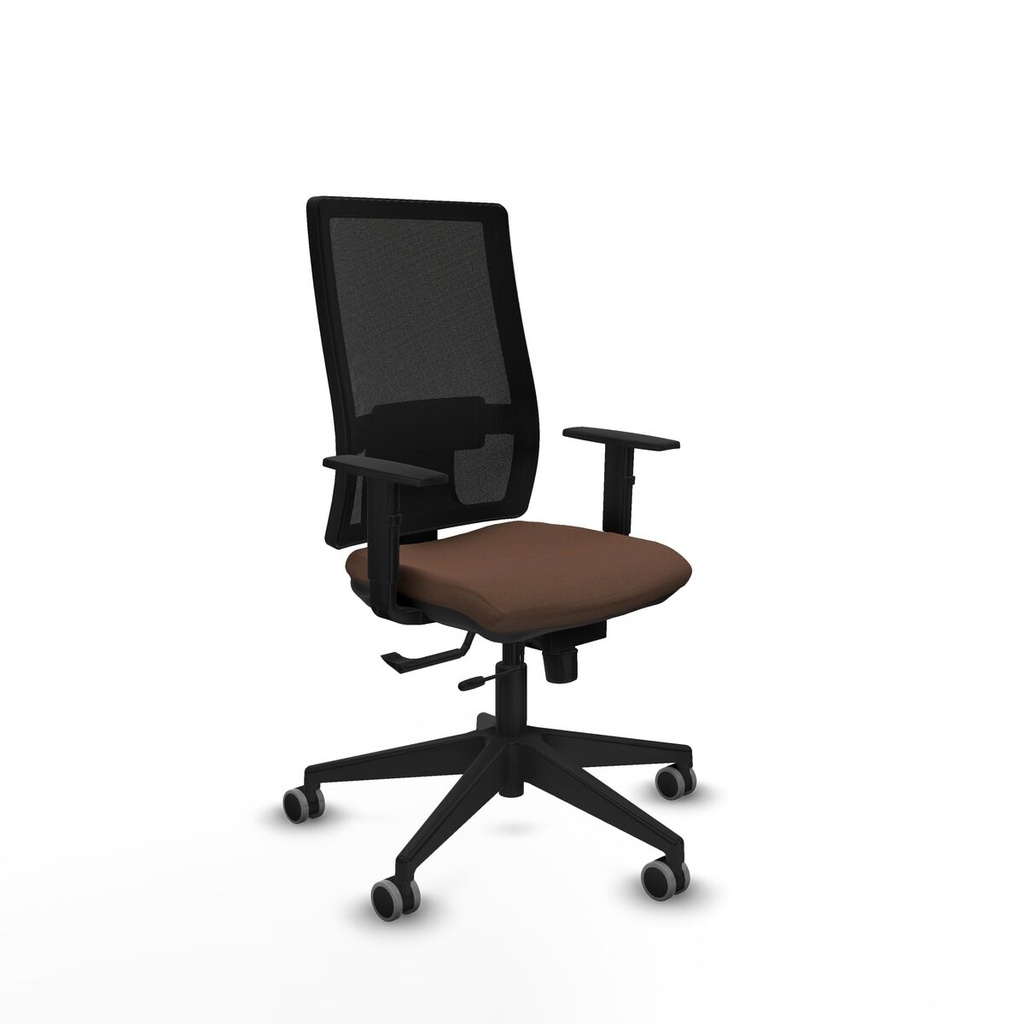 Silla de Oficina Piqueras y Crespo 1D066G0 Negro Marrón oscuro