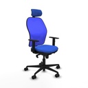 Silla de Oficina con Cabecero Piqueras y Crespo 1D036N2 Azul