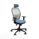 Office Chair with Headrest Piqueras y Crespo 1D036G2 Sky blue
