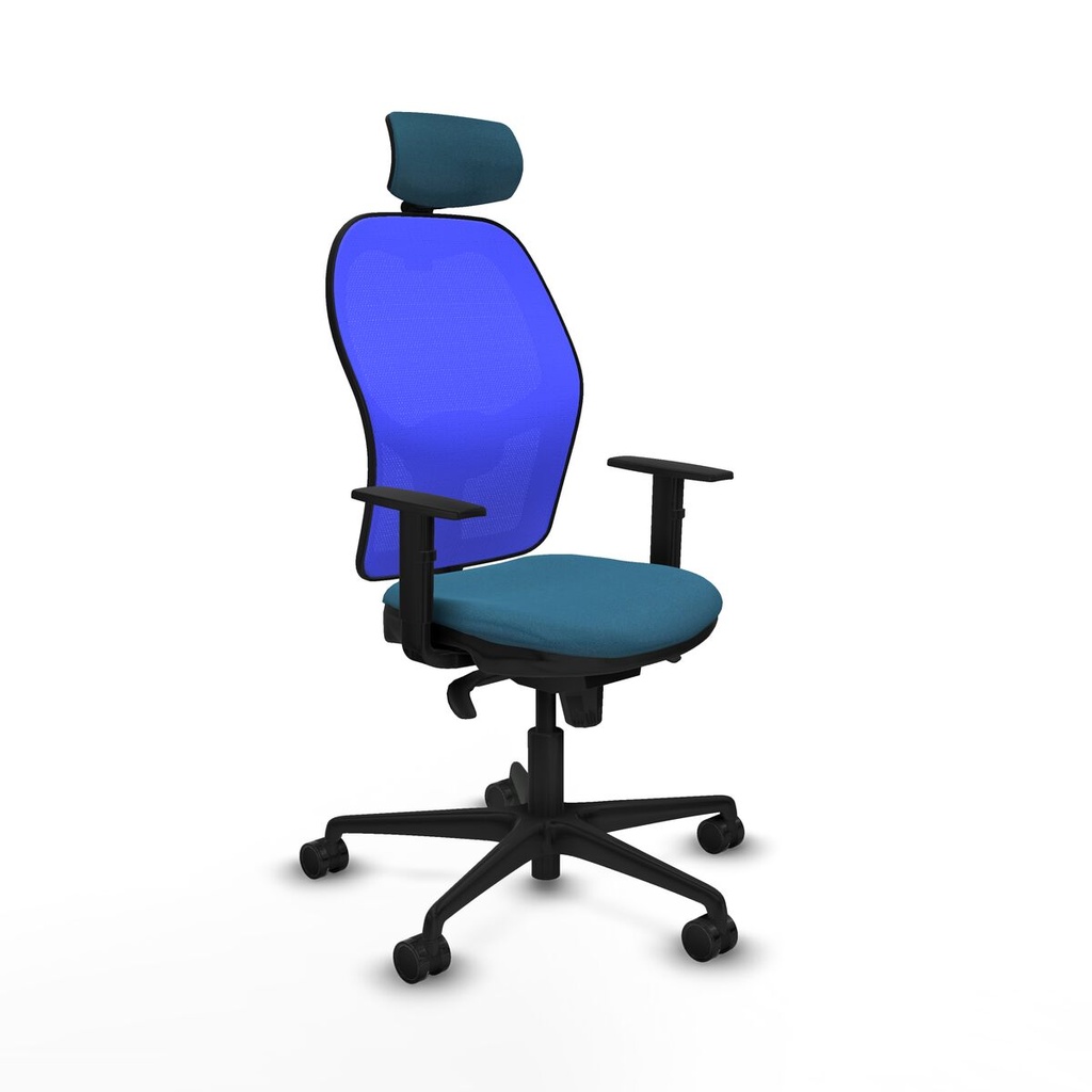 Office Chair with Headrest Piqueras y Crespo 1D036N2 Blue Petroleum green