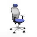 Silla de Oficina con Cabecero Piqueras y Crespo 1D086N2 Azul claro