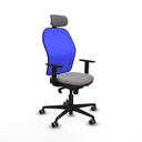 Office Chair with Headrest Piqueras y Crespo 1D036G2 Grey