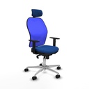 Silla de Oficina con Cabecero Piqueras y Crespo 1D086N2 Azul