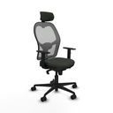 Office Chair with Headrest Piqueras y Crespo 1D036N2 Black