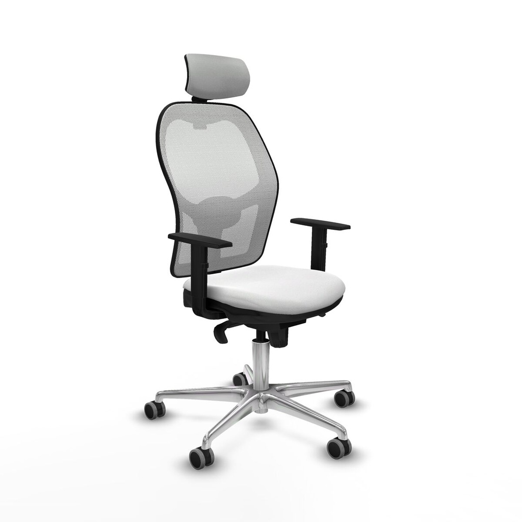 Silla de Oficina con Cabecero Piqueras y Crespo 1D086G2 Blanco