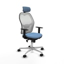 Silla de Oficina con Cabecero Piqueras y Crespo 1D086N2 Azul cielo