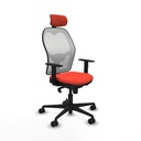 Office Chair with Headrest Piqueras y Crespo 1D036N2 Dark Orange