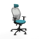 Office Chair with Headrest Piqueras y Crespo 1D036G2 Turquoise