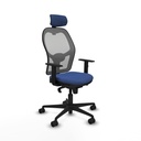 Silla de Oficina con Cabecero Piqueras y Crespo 1D036N2 Azul marino