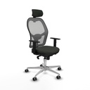 Silla de Oficina con Cabecero Piqueras y Crespo 1D086G2 Negro