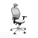 Silla de Oficina con Cabecero Piqueras y Crespo 3D086G1 Blanco