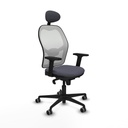 Office Chair with Headrest Piqueras y Crespo 2D036G1 Dark grey