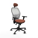Office Chair with Headrest Piqueras y Crespo 3D036G1 White Brown