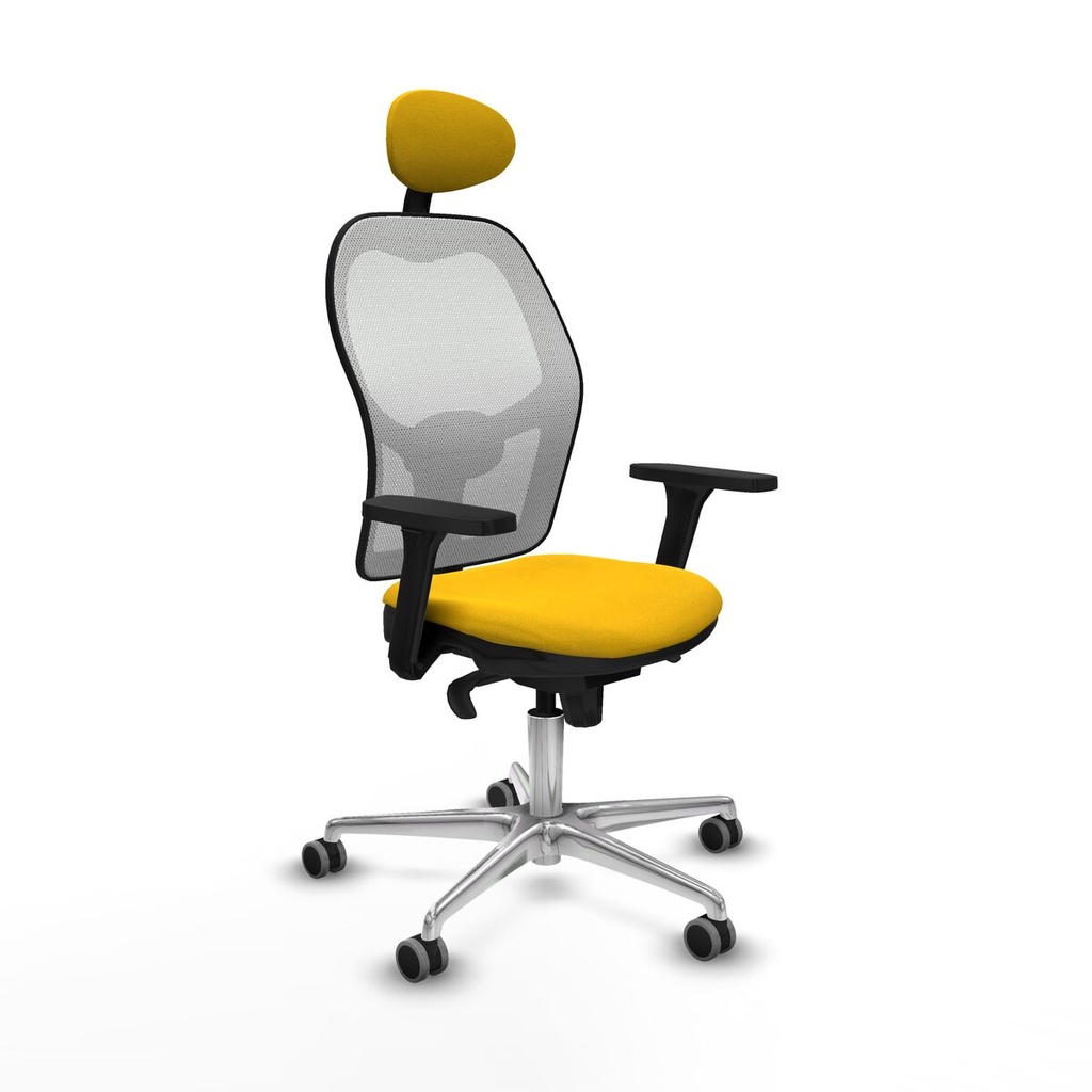 Office Chair with Headrest Piqueras y Crespo 3D086G1 Yellow