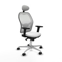 Silla de Oficina con Cabecero Piqueras y Crespo 2D086N1 Blanco