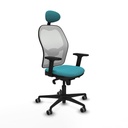 Silla de Oficina con Cabecero Piqueras y Crespo 2D036G1 Turquesa
