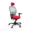 Silla de Oficina con Cabecero Piqueras y Crespo 3D036G1 Rojo
