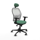 Silla de Oficina con Cabecero Piqueras y Crespo 2D036G1 Verde Esmeralda