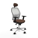 Office Chair with Headrest Piqueras y Crespo 2D086N1 White Dark brown