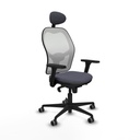 Office Chair with Headrest Piqueras y Crespo 3D036G1 Dark grey