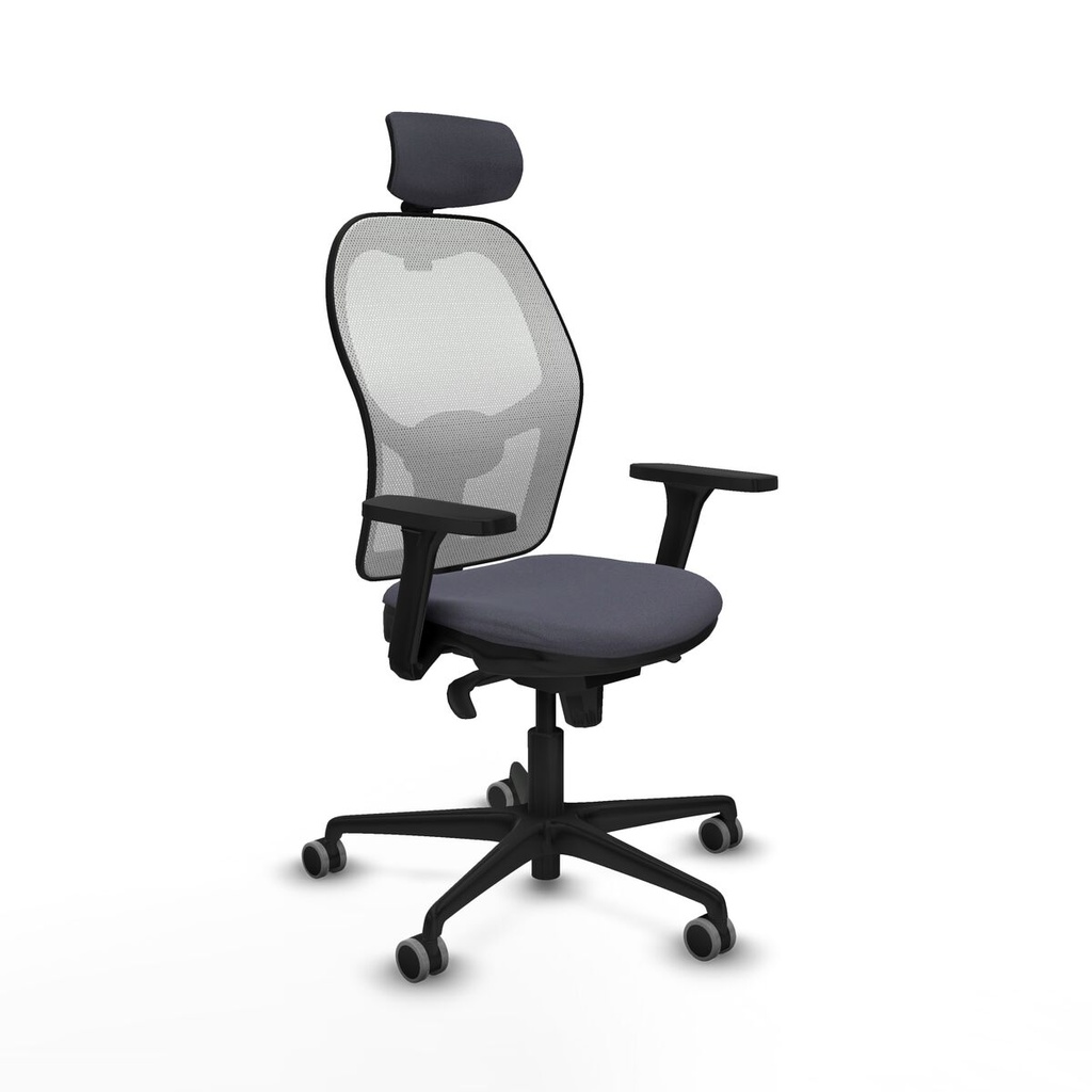 Silla de Oficina con Cabecero Piqueras y Crespo 3D036G2 Gris oscuro