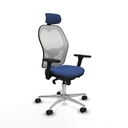 Silla de Oficina con Cabecero Piqueras y Crespo 3D086N2 Azul marino
