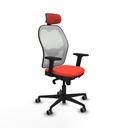Office Chair with Headrest Piqueras y Crespo 2D036G2 Dark Orange