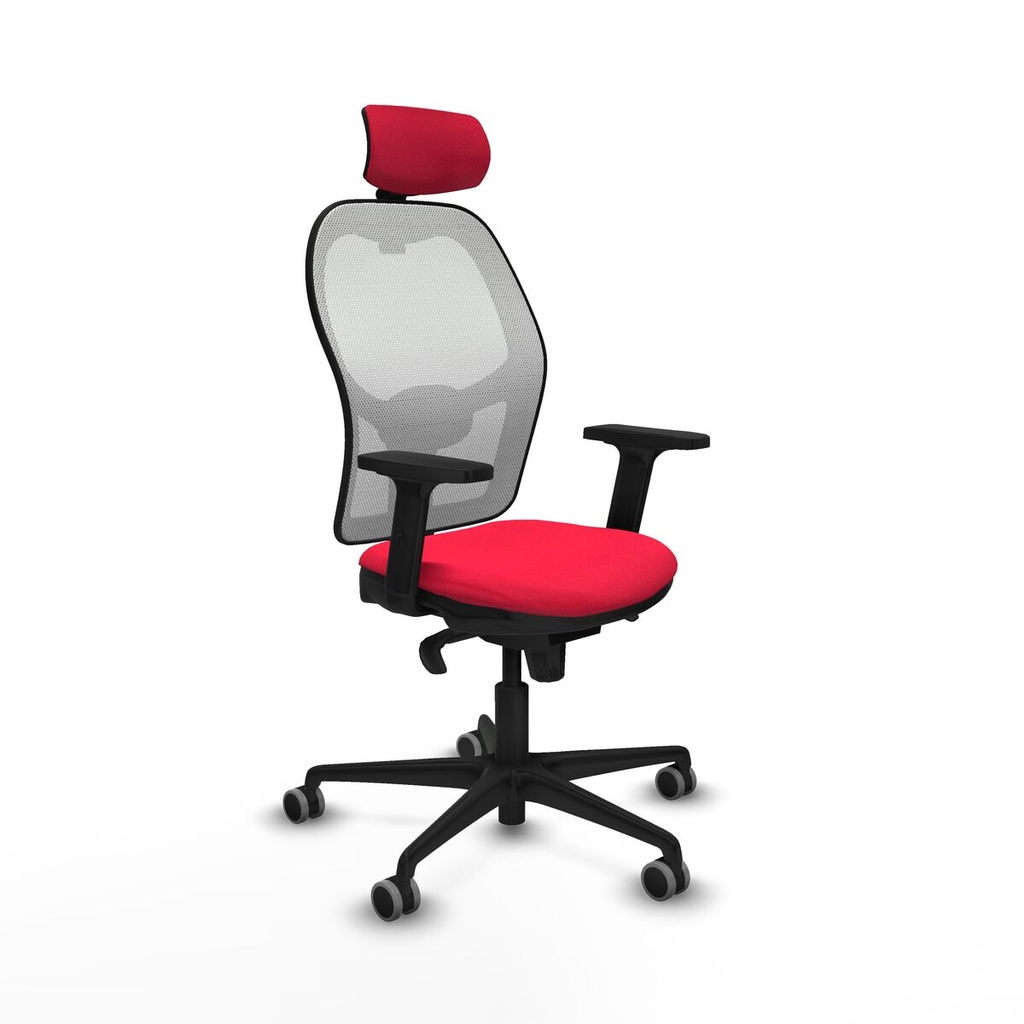 Silla de Oficina con Cabecero Piqueras y Crespo 2D036G2 Rojo